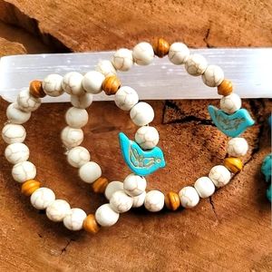Mommy & Me Bracelet Set Blue Bird